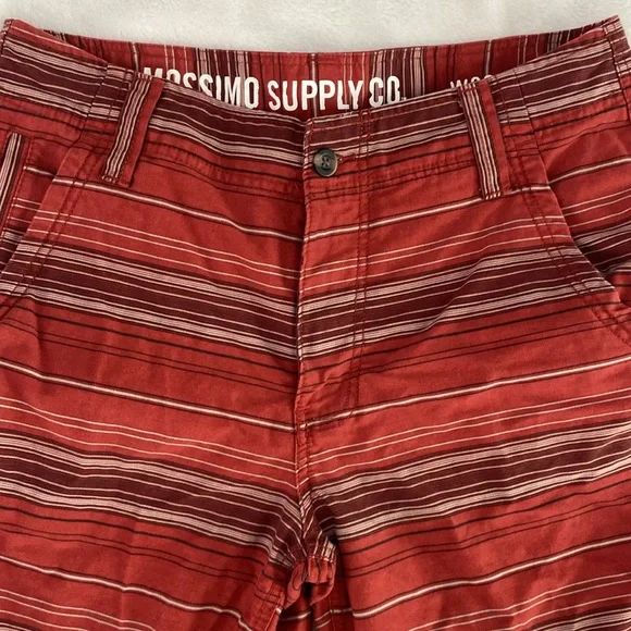Brick red striped cargo shorts - Picture 5 of 17